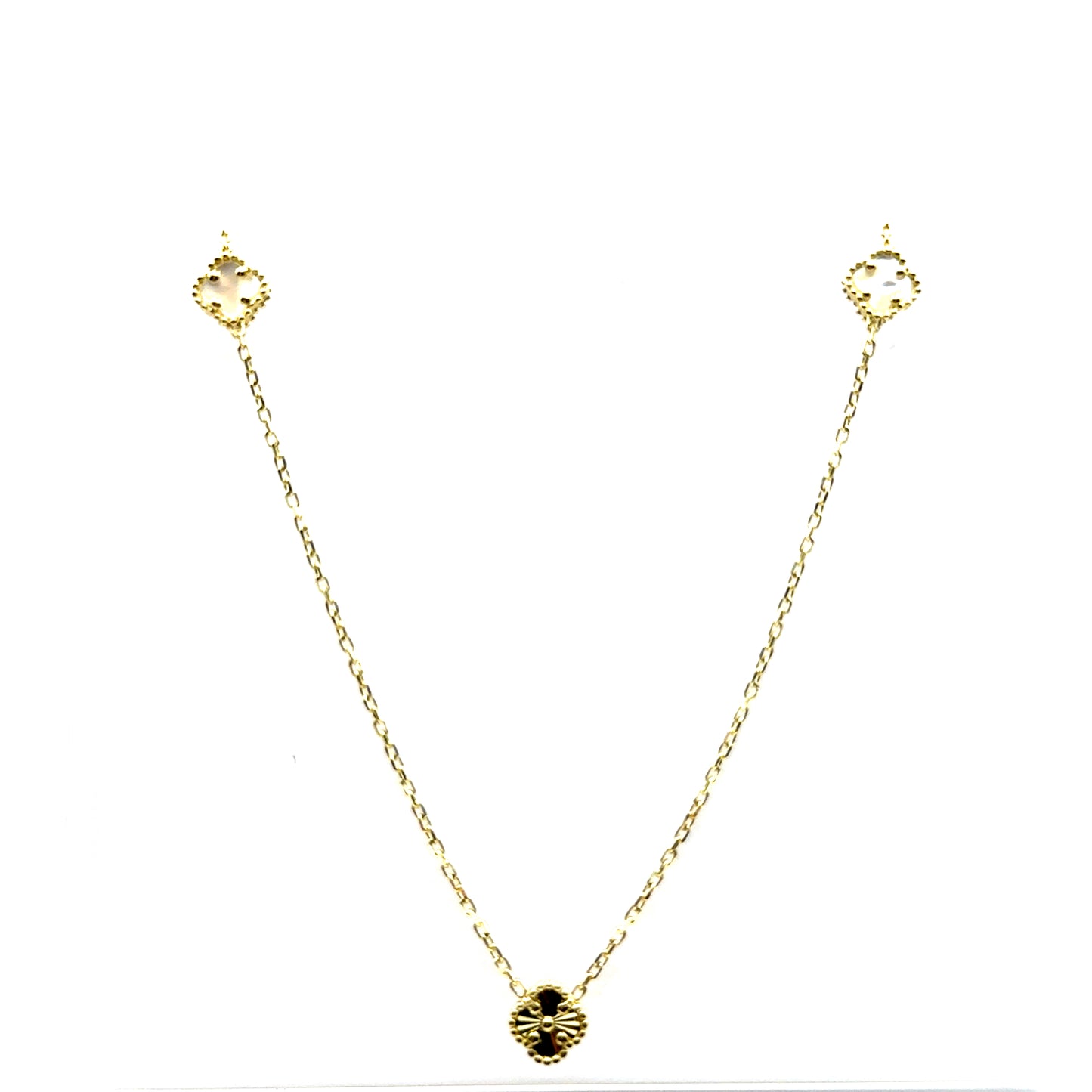 Collar 3 Trebol en Oro 10K