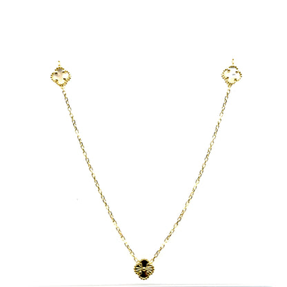 Collar 3 Trebol en Oro 10K