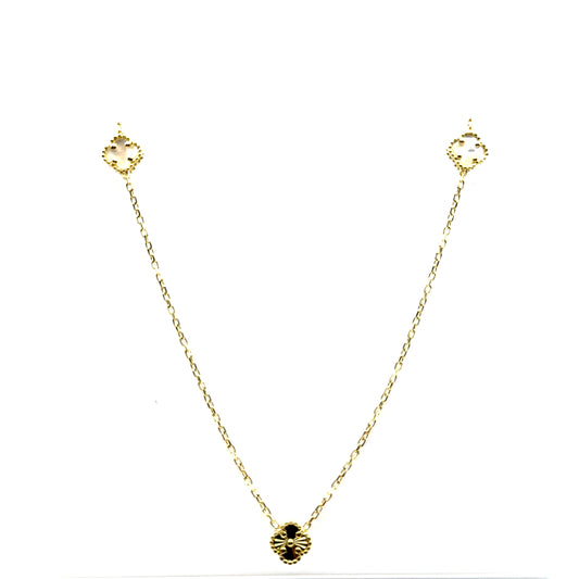 Collar 3 Trebol en Oro 10K