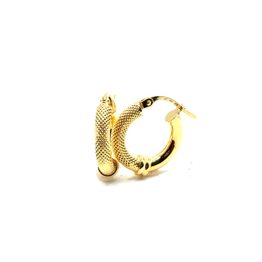 Argollas (medio matte) en Oro 10K
