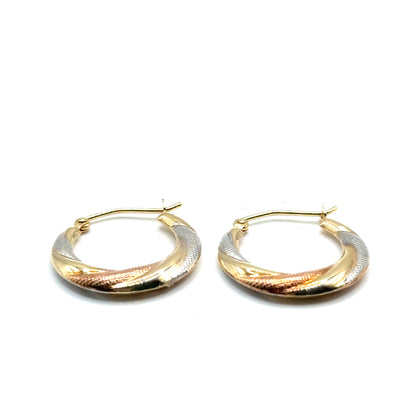 Argollas en Oro 14K (tres tono)