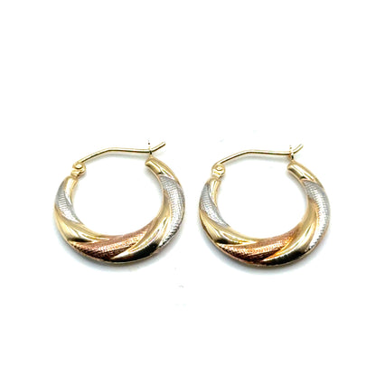 Argollas en Oro 14K (tres tono)