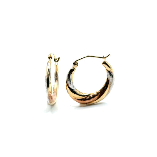 Argollas en Oro 14K (tres tono)