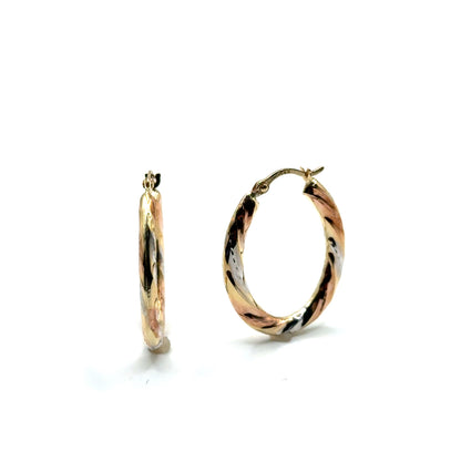 Argollas en Oro 14K (tres tono)