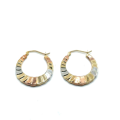 Argollas en Oro 14K (tres tono)