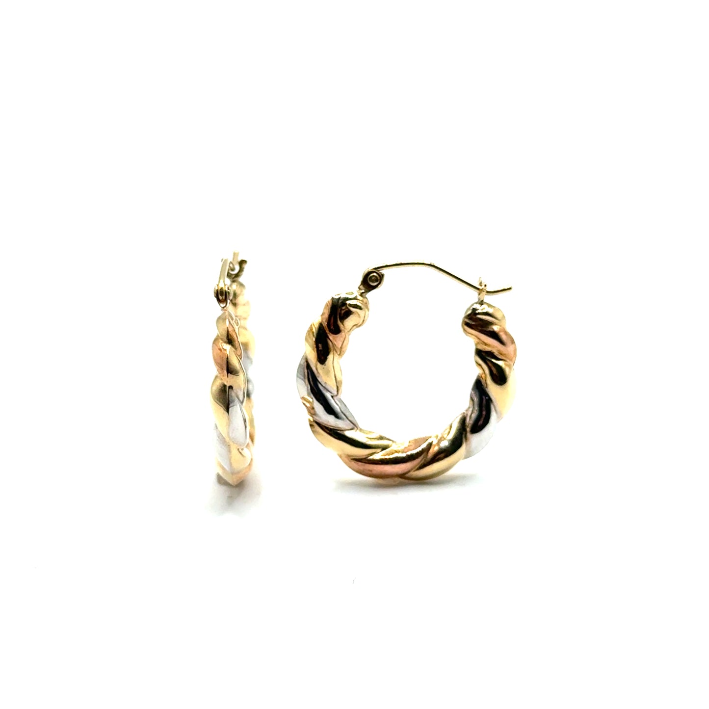 Argollas en Oro 14K (tres tonos)