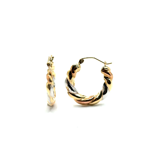 Argollas en Oro 14K (tres tonos)