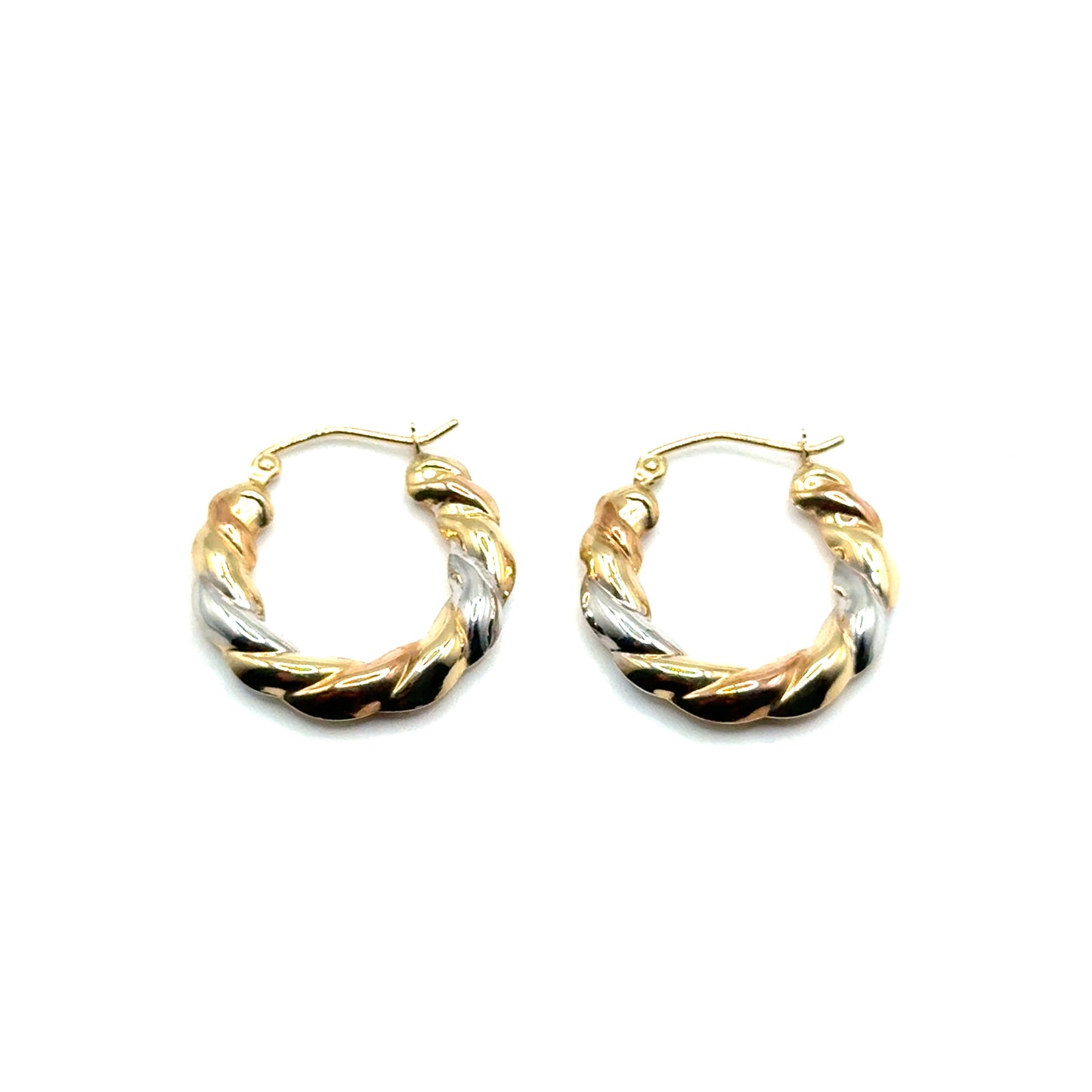 Argollas en Oro 14K (tres tonos)