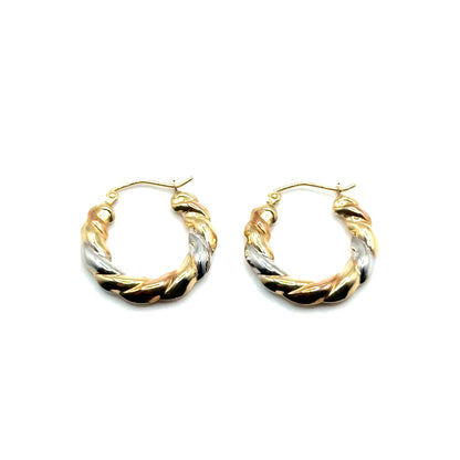 Argollas en Oro 14K (tres tonos)