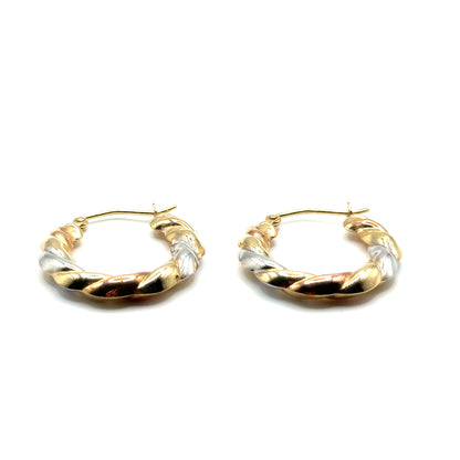 Argollas en Oro 14K (tres tonos)