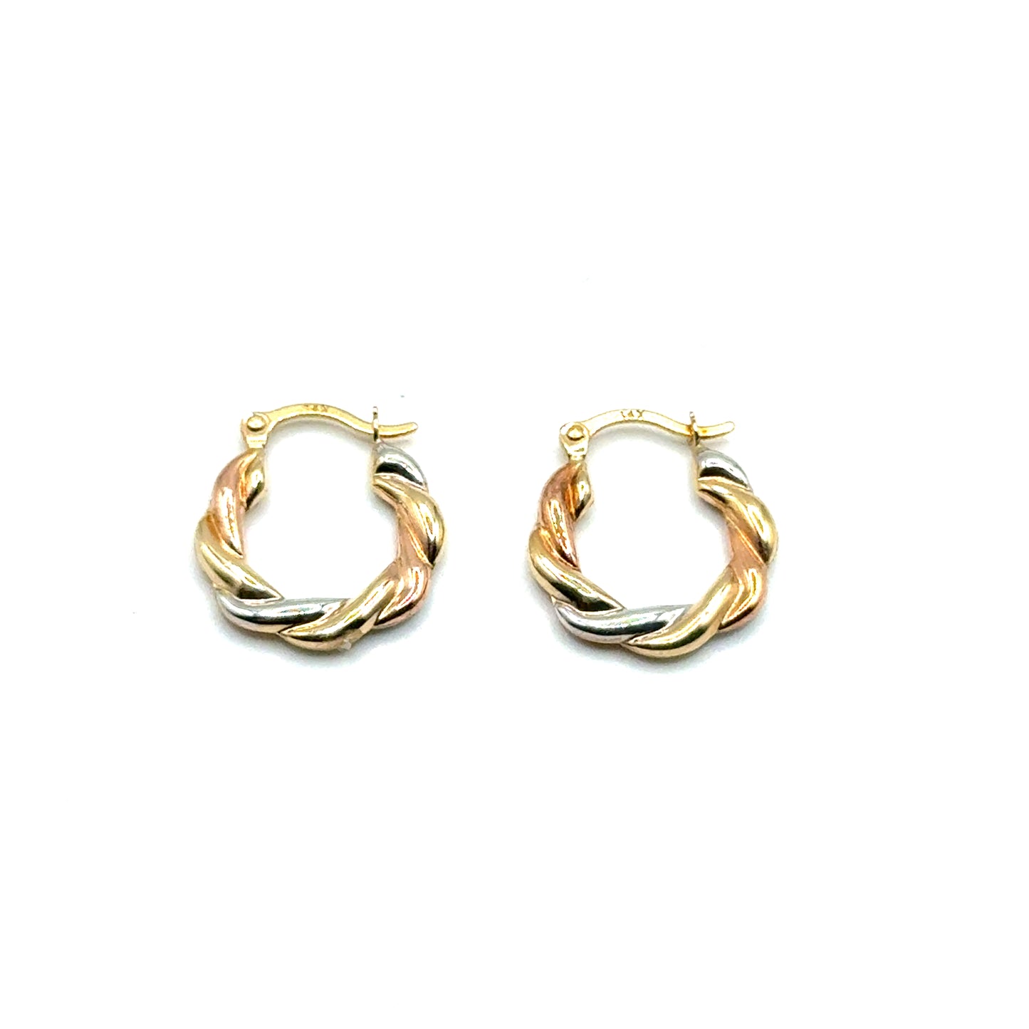 Argollas en Oro 14K (tres tonos)