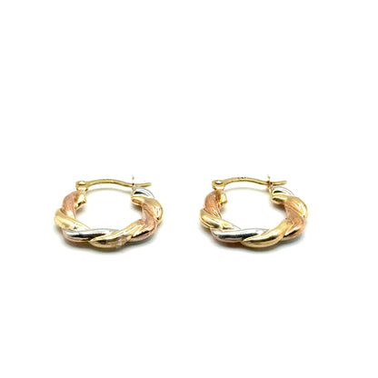 Argollas en Oro 14K (tres tonos)