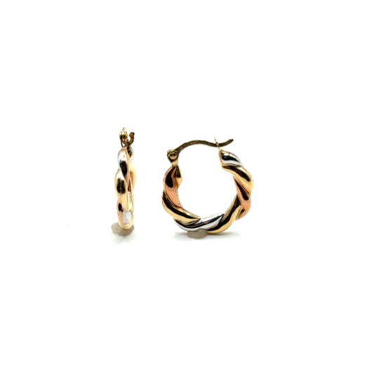 Argollas en Oro 14K (tres tonos)