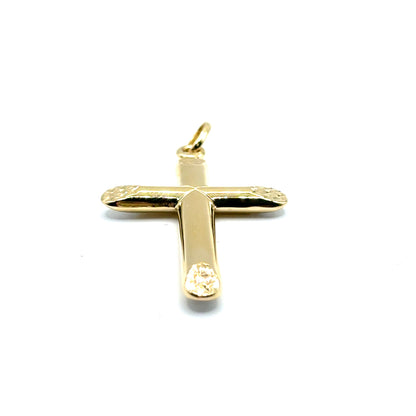 Dije (Cruz) en Oro 14K (dos tonos)