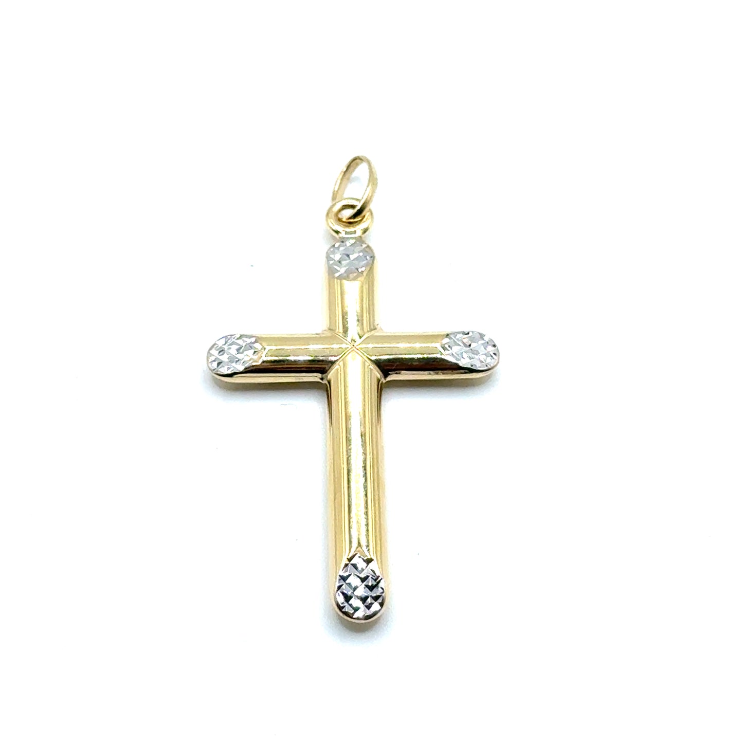 Dije (Cruz) en Oro 14K (dos tonos)