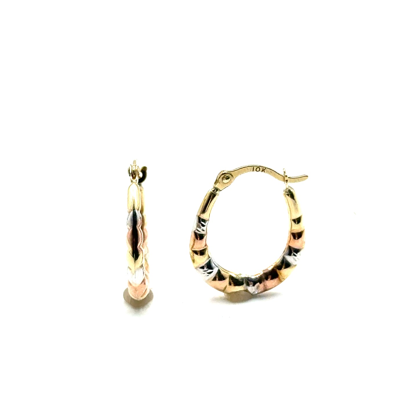 Argollas en Oro 10K (tres tonos)