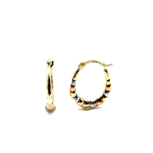 Argollas en Oro 10K (tres tonos)