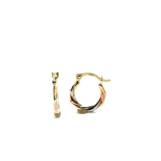 Argollas en Oro 10K (tres tonos)