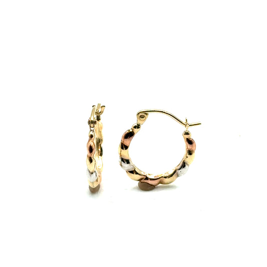 Argollas en Oro 10K (tres tonos)