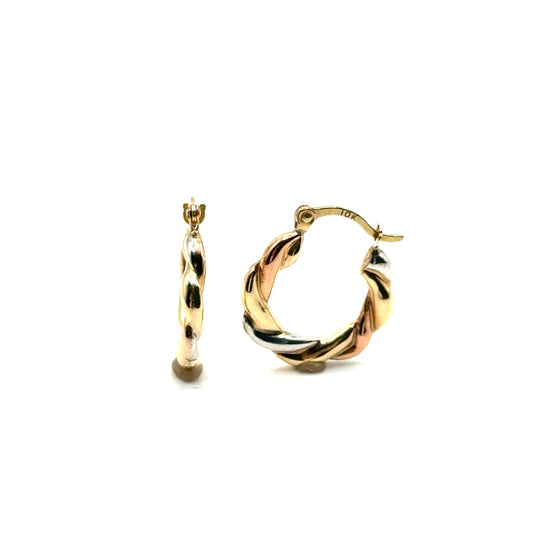 Argollas en Oro 10K (tres tonos)
