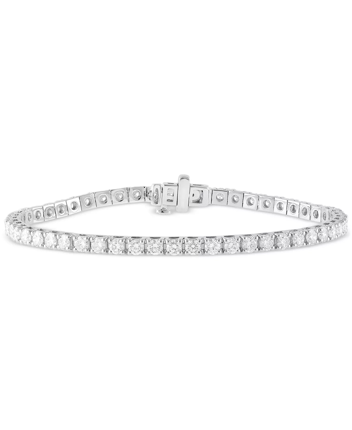 Pulsera Tennis de Diamantes en Oro Blanco 14K (5.15ct)