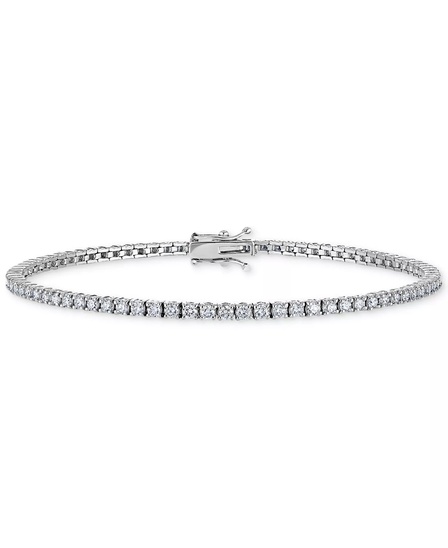 Pulsera Tennis de Diamantes en Oro Blanco 14K (3.05ct)