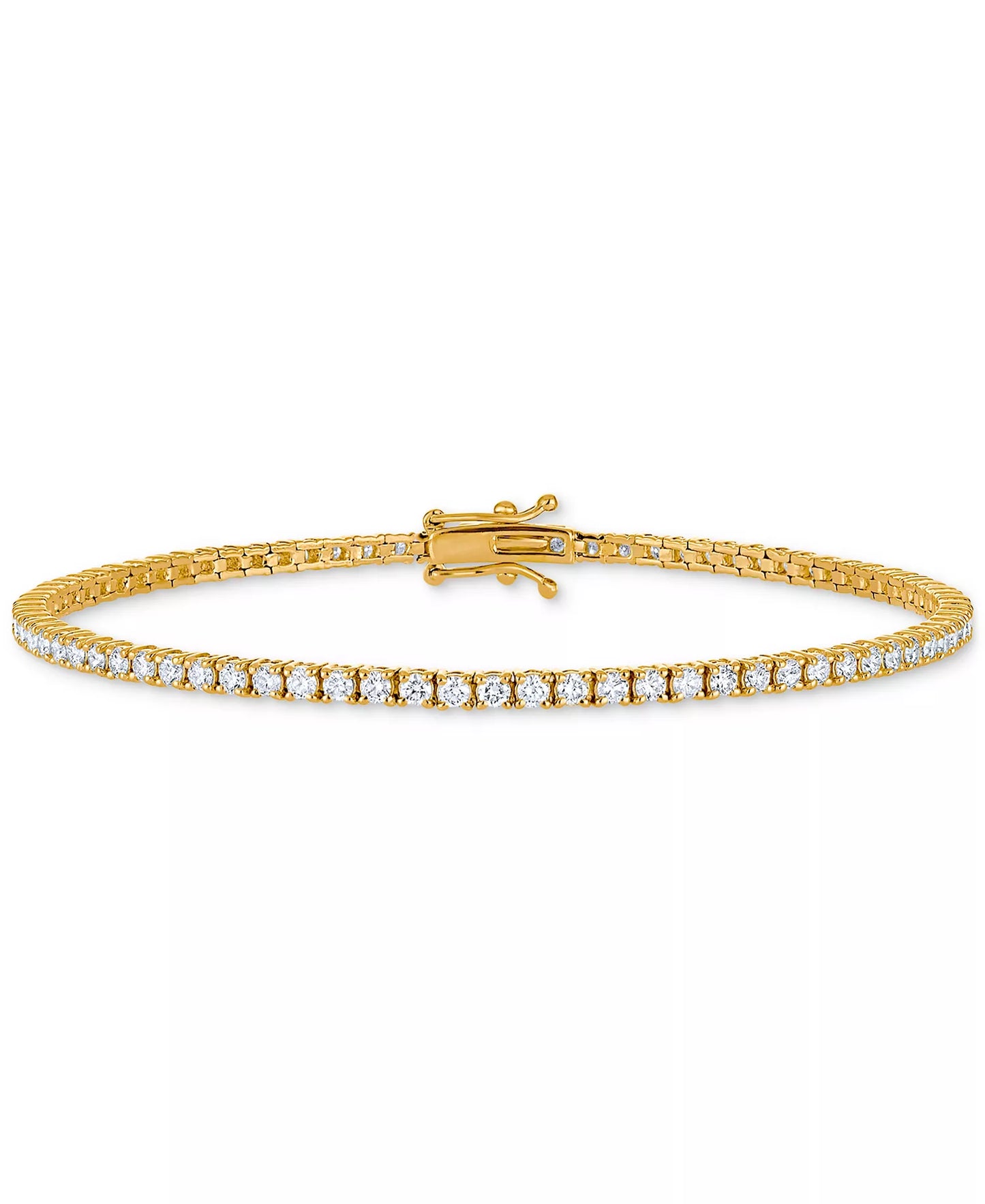 Pulsera Tennis de Diamantes en Oro Amarillo 14K (3.00ct)