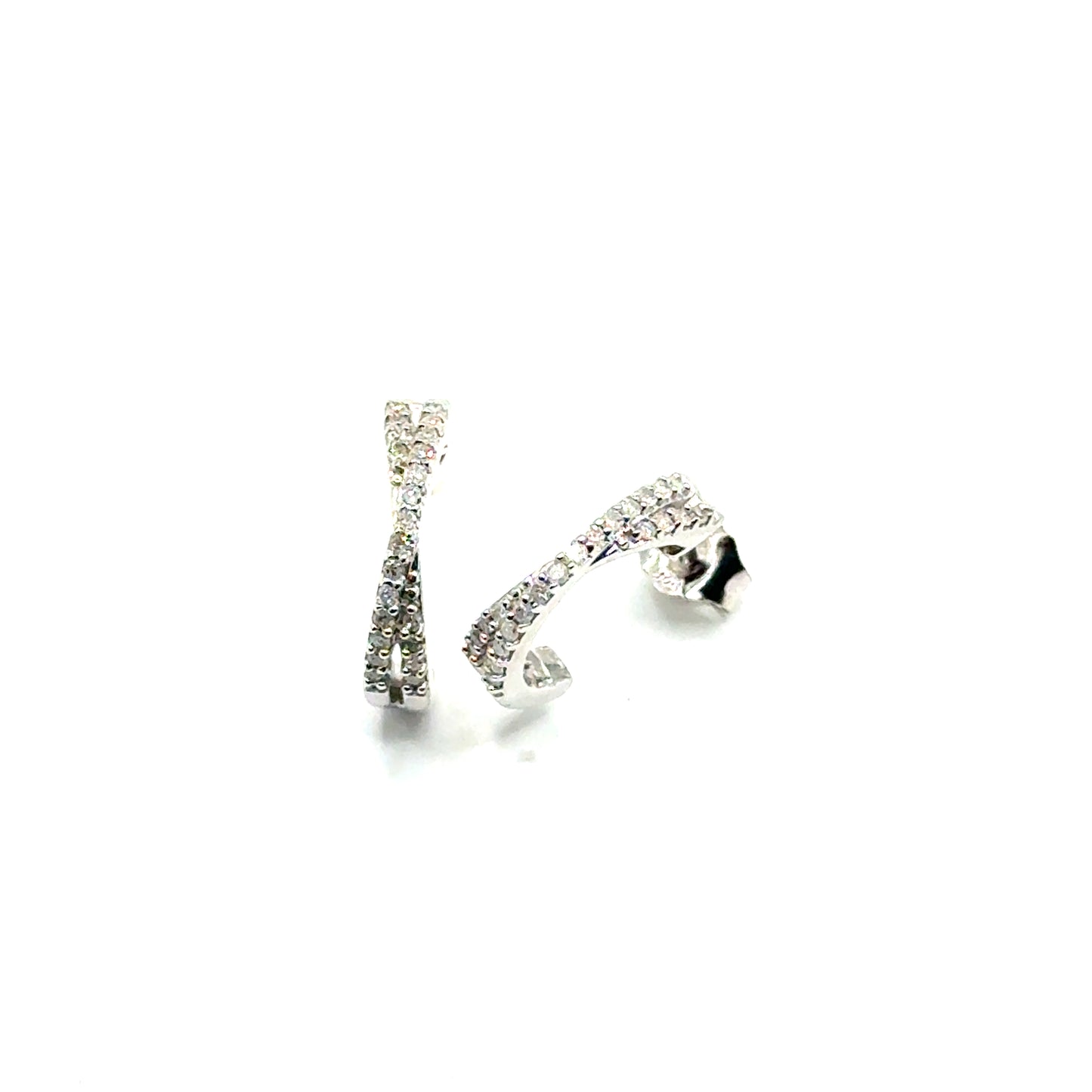 Aretes de Diamantes Laboratorios en Plata 925