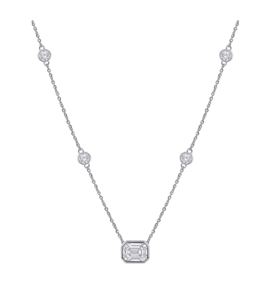 Collar de Diamante Laboratorio en Oro 10K