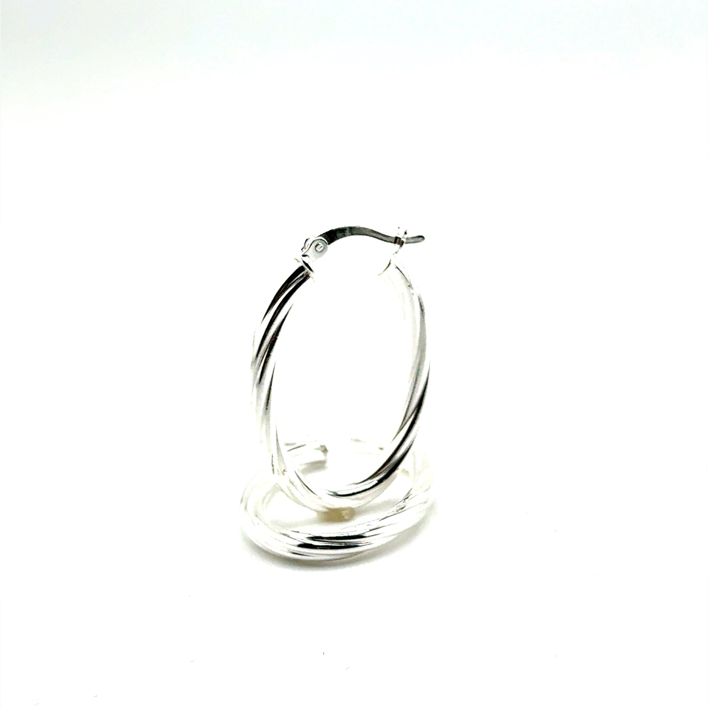 Argollas (retorcidos ovalo) en Plata