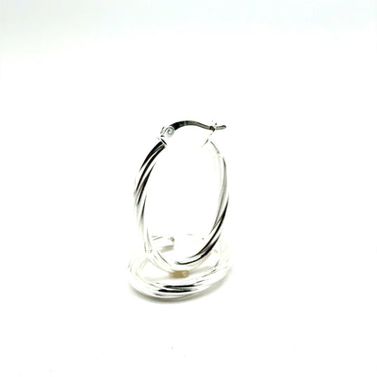 Argollas (retorcidos ovalo) en Plata