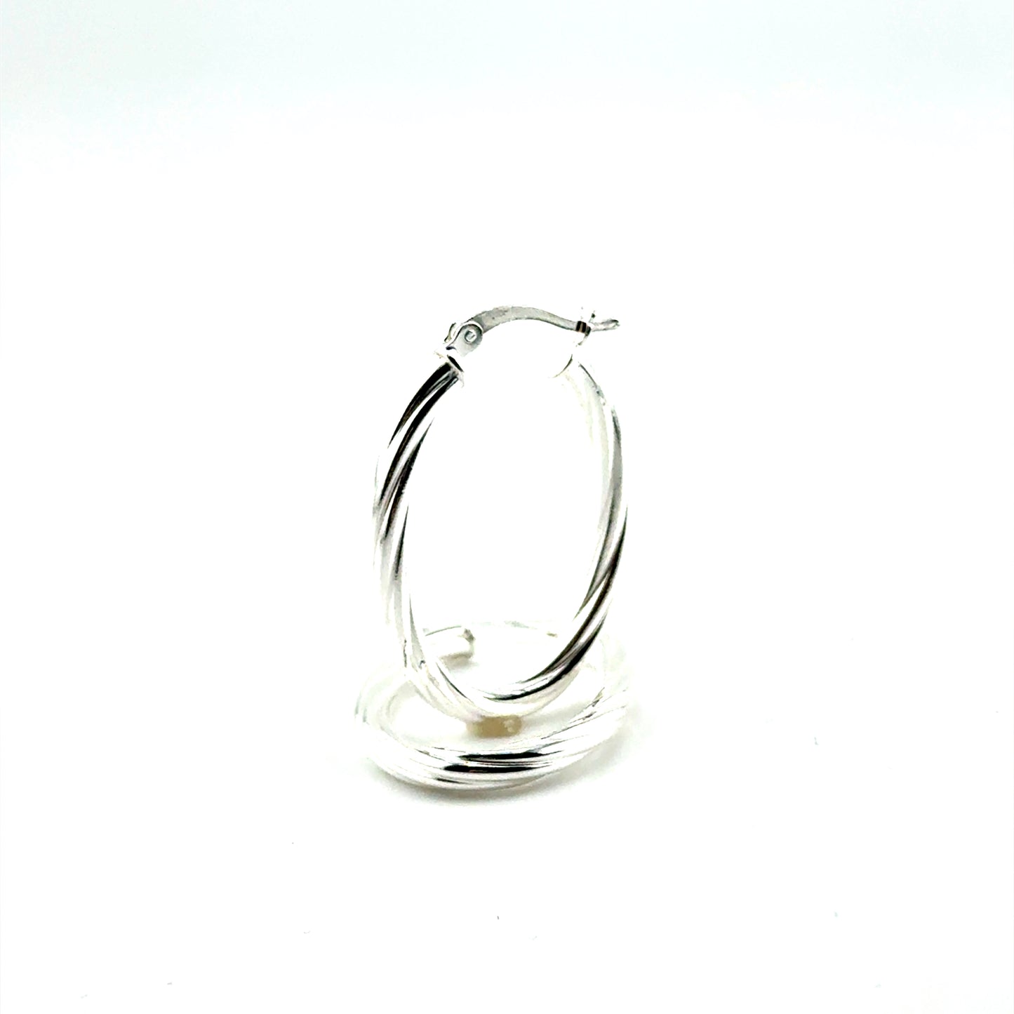 Argollas (retorcidos ovalo) en Plata