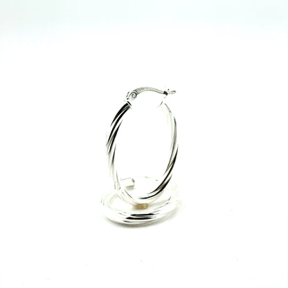 Argollas (retorcidos ovalo) en Plata