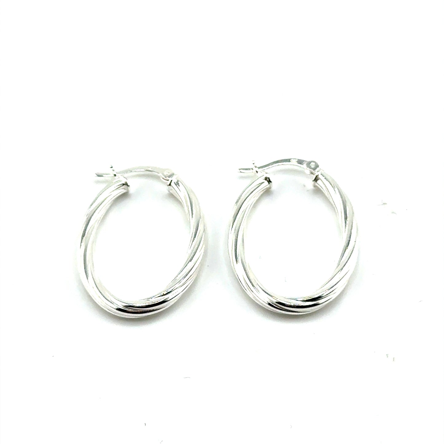 Argollas (retorcidos ovalo) en Plata