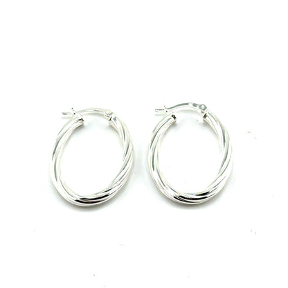 Argollas (retorcidos ovalo) en Plata