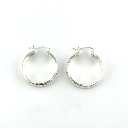 Argollas (chunky/corte diamante) en Plata