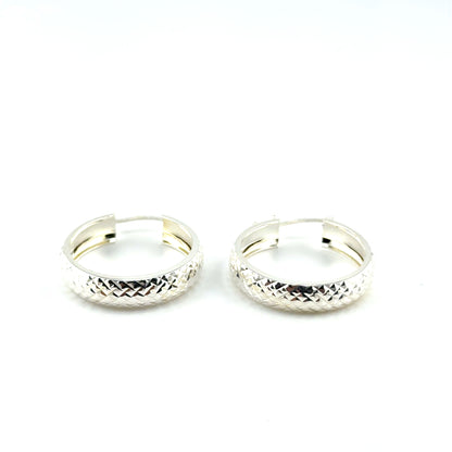 Argollas (chunky/corte diamante) en Plata
