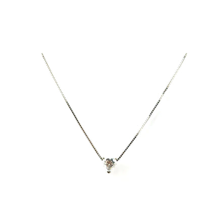 Collar (corazon) con Moissanita en Plata