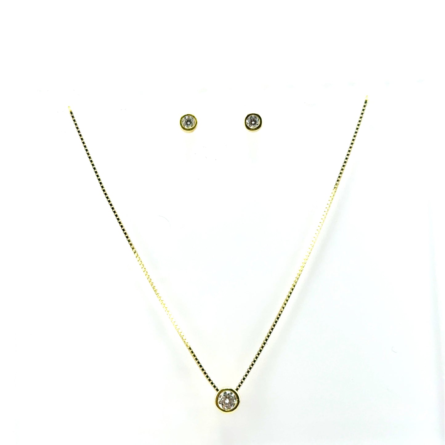 Juego (solitario chico) de Moissanite en Plata