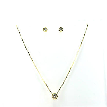 Juego (solitario chico) de Moissanite en Plata