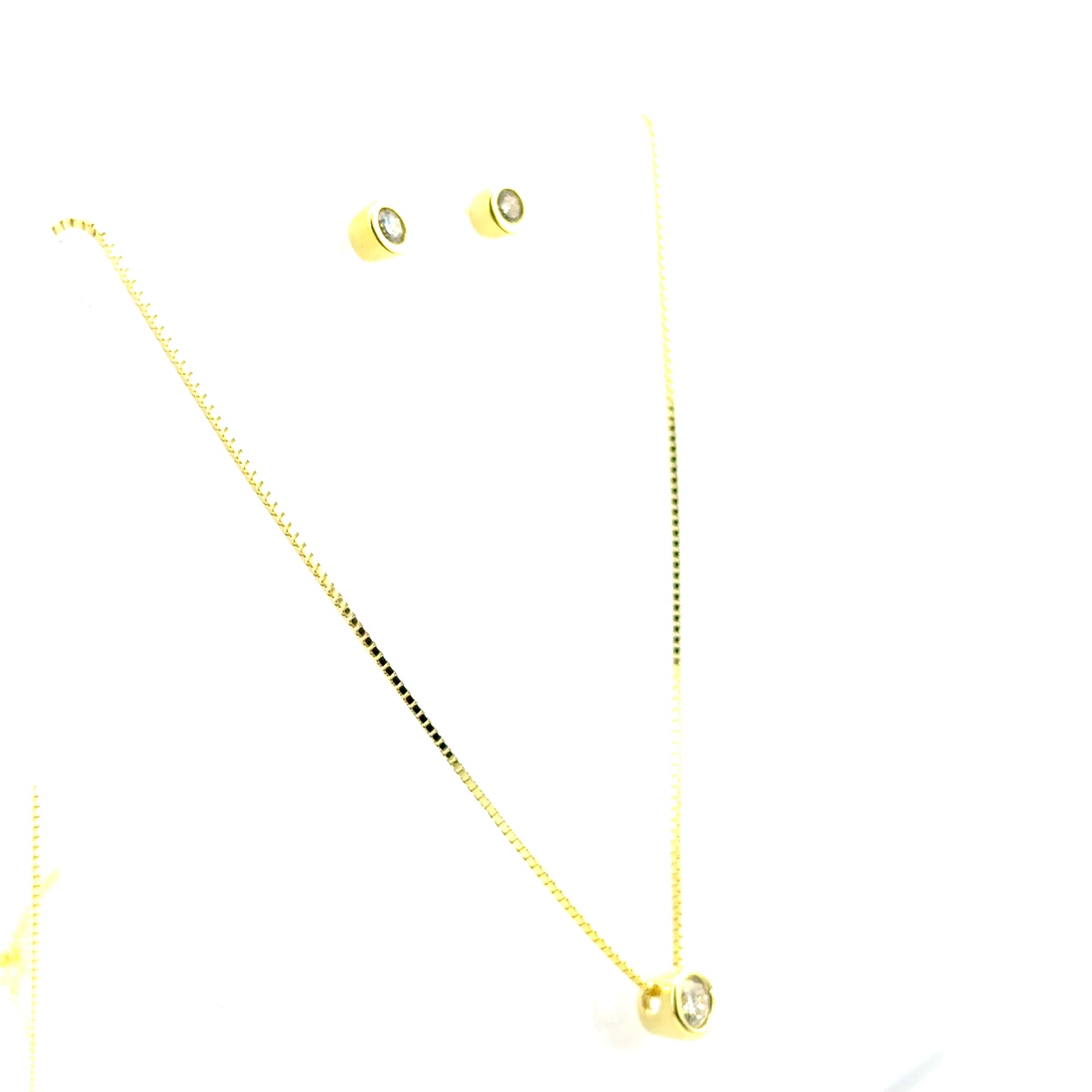 Juego (solitario chico) de Moissanite en Plata