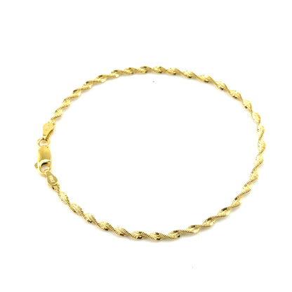 Pulsera Singapur en Plata (bañado)