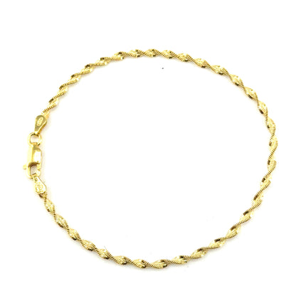 Pulsera Singapur en Plata (bañado)