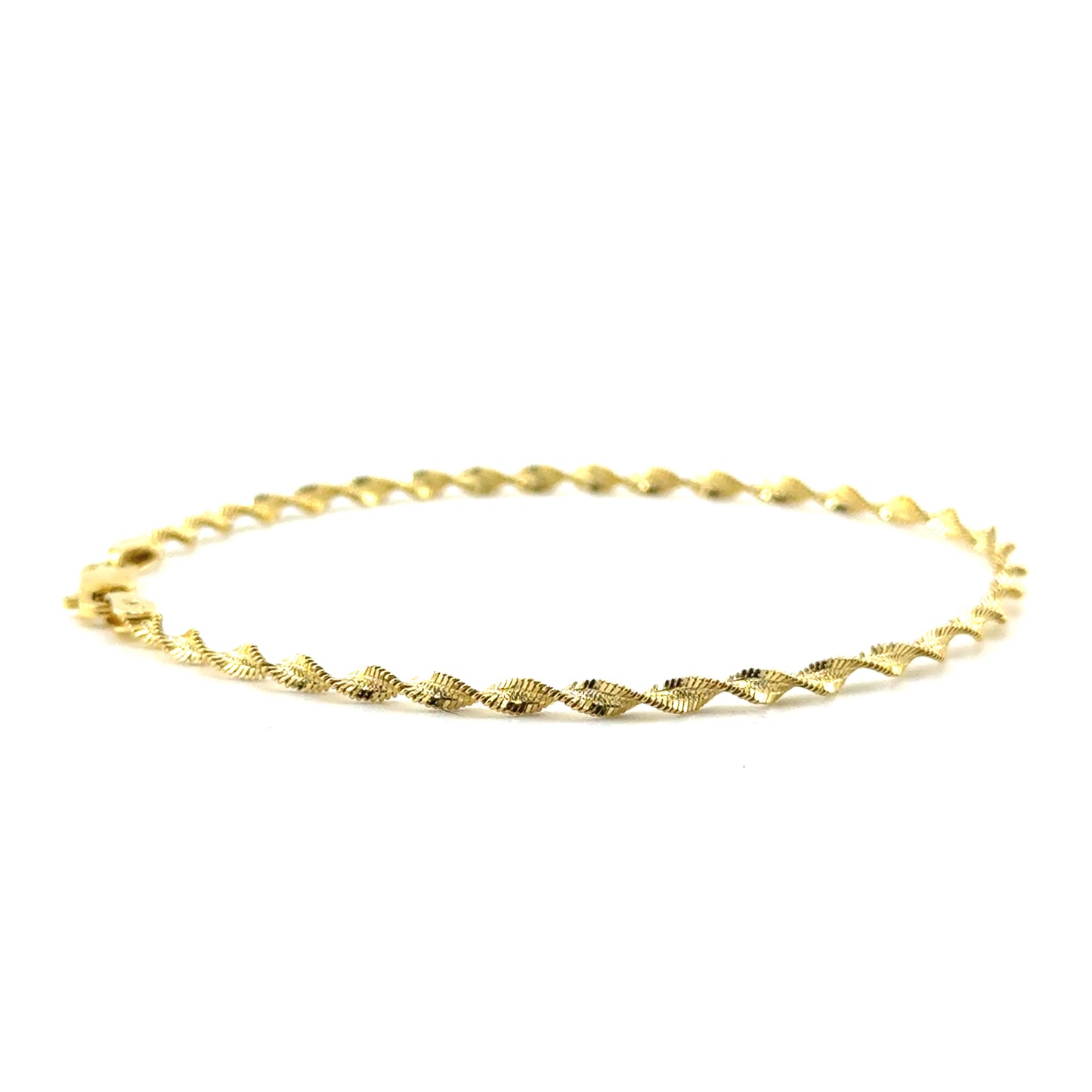 Pulsera Singapur en Plata (bañado)