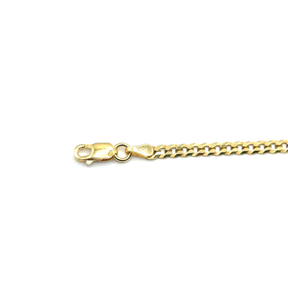 Pulsera Gourmet (2mm) en Plata con Baño de Oro