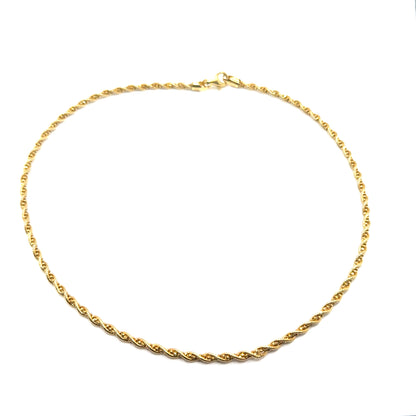 Collar Omega Cordon en Plata con Baño de Oro