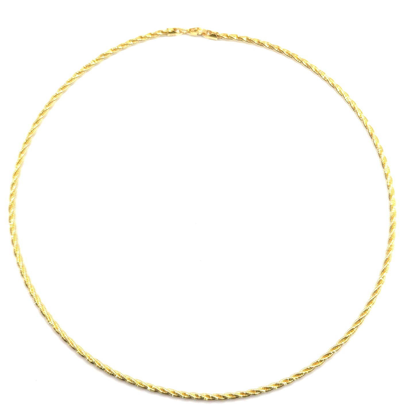 Collar Omega Cordon en Plata con Baño de Oro