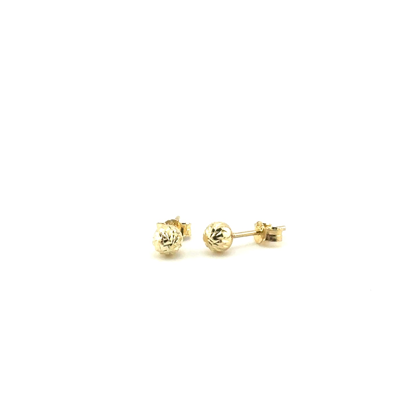 Aretes Bolitas 3mm (diamantados) en Oro