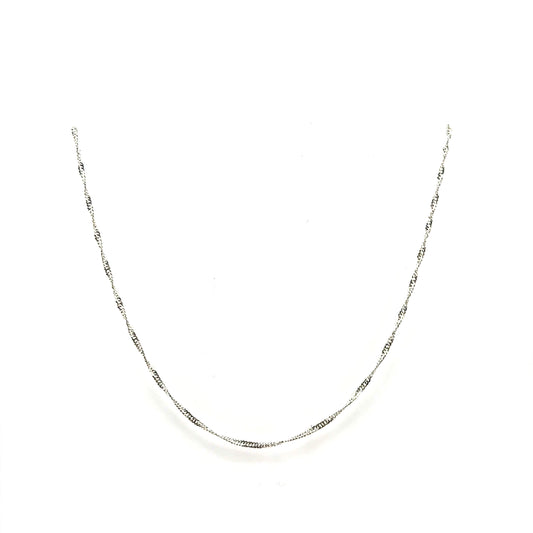 Cadena (Singapur) en Oro Blanco 14K