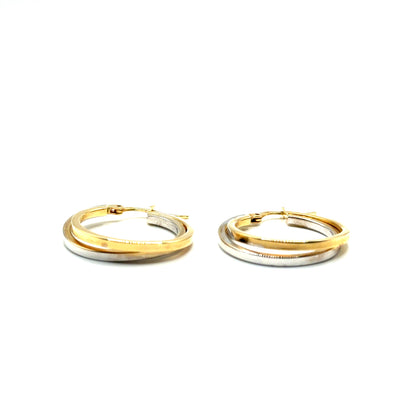 Argollas en Oro Dos Tonos 14K
